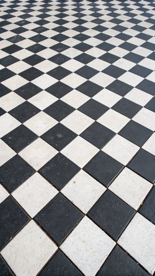 Seamless Black and White Checkerboard Pattern