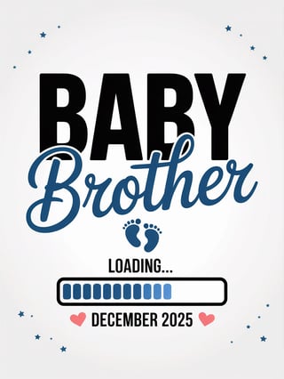 Baby Brother Announcement Design