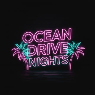 Ocean Drive Nights Neon Sign