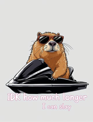 Stylish Capybara on Jet Ski