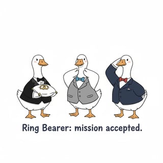 Ring Bearer Geese Design