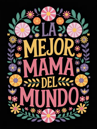 Colorful Floral Spanish Motherhood Art