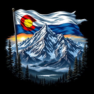 Rocky Mountains T-Shirt Design