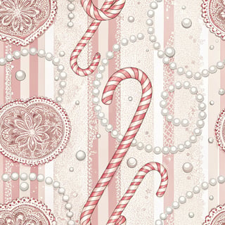 Coquette Candy Cane Pattern