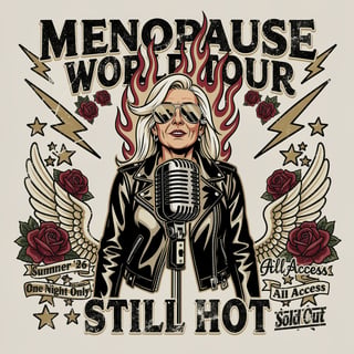 Vintage Rock-and-Roll Menopause Design