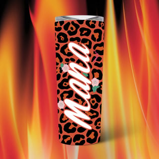 Fiery Jaguar Print Tumbler Wrap Design
