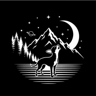 Black & White Nighttime Logo