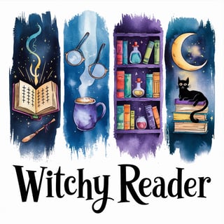 Watercolor Witchy Reader Collage