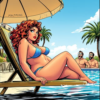 Vibrant Comic Page of a Beach Scene