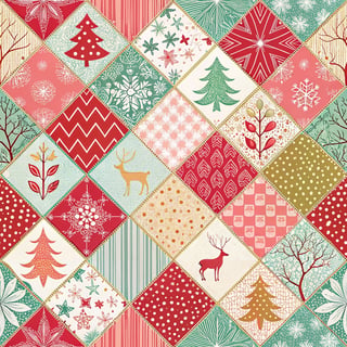 Bold Christmas Patchwork Patterns