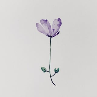 Watercolor Violet for February