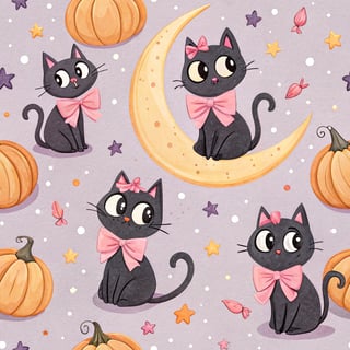 Pastel Black Cat Cuties
