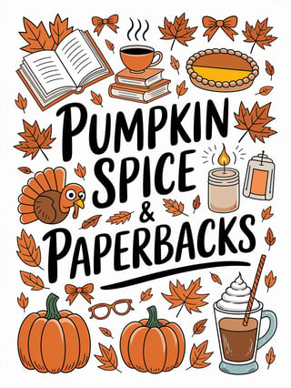 Burnt Orange Autumn Doodle Collage