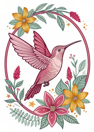 Bold Vector Hummingbird Illustration