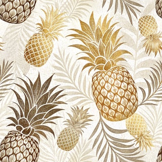 Abstract Tropical Pineapples Pattern