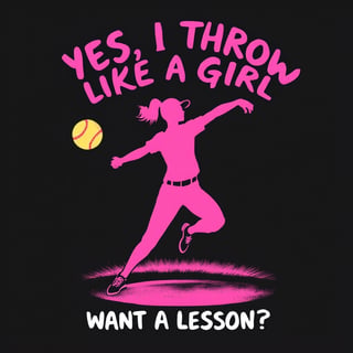 Throw Like a Girl Graphic Design