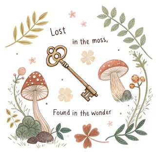 Whimsical Cottagecore Watercolor Key