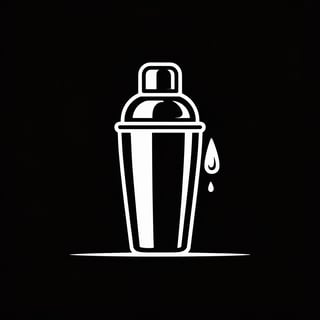 Minimalistic White Cocktail Shaker Icon