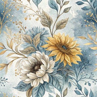 Luxurious Watercolor Sunflower Design