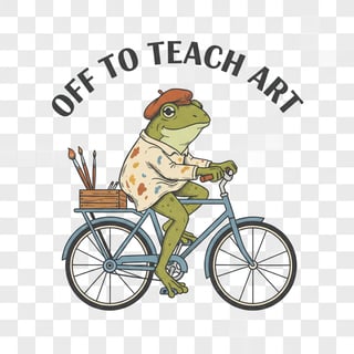 Off to Teach Art Frog Graphic