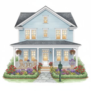 Charming Suburban Home Exterior