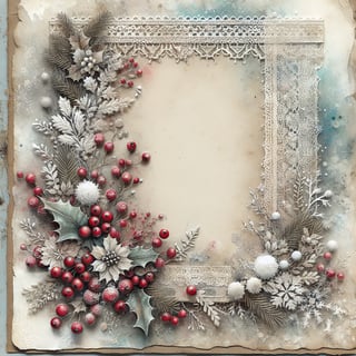 Vintage Winter Junk Journal Paper