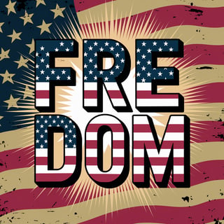Patriotic Freedom Flag Design