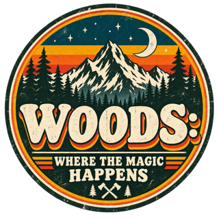 Retro Mountain Woods Emblem