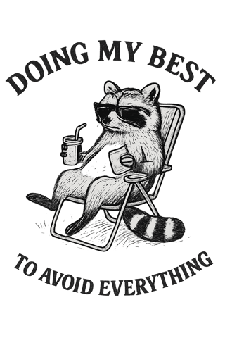 Vintage Raccoon Illustration Tee