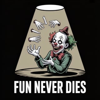 Zombie Clown Juggling Fingers