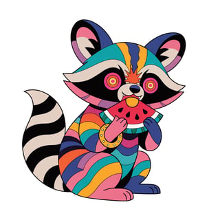 Cute Wild Raccoon Clipart