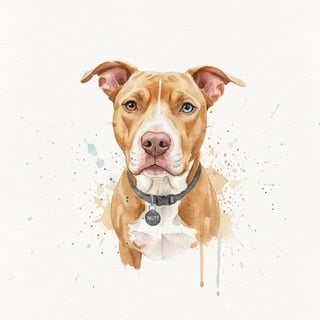 Watercolour Pet Portrait of Dog