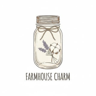 Rustic Farmhouse Mason Jar Clipart