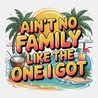 Tropical Family Quote T-Shirt Design