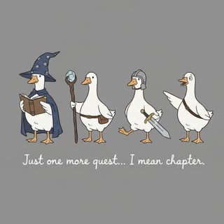 Whimsical Fantasy Reader Geese