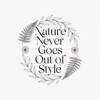 Minimalist Nature Typography Design