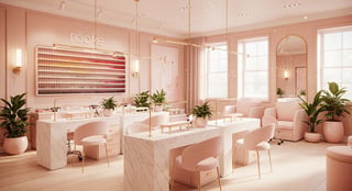 Modern Gen Z Nail Salon Interior