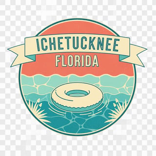 Retro Spring Badge Ichetucknee Florida