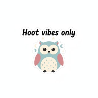 Minimalist Owl Sticker Design