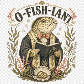O-FISH-IANT Fish Wedding Graphic