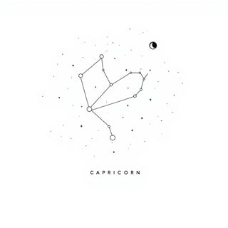 Minimalist Capricorn Constellation Art