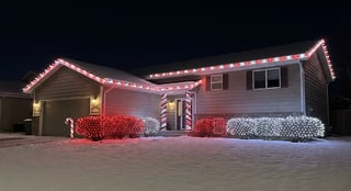 Candy Cane Striped Holiday Lights