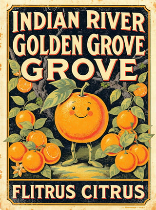 Vintage Florida Citrus Packing Label