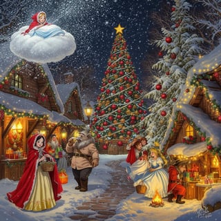 Fairy-Tale Characters at Christmas Market