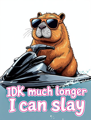 Stylish Capybara on Jet Ski