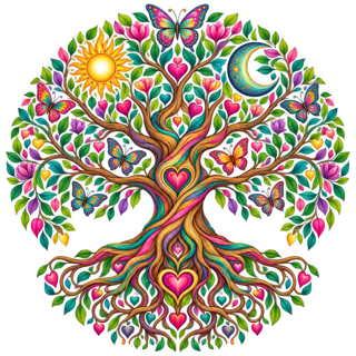 Colorful Bohemian Tree of Life T-Shirt