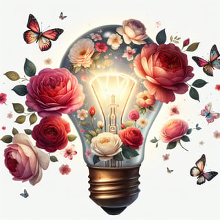 Glowing Vintage Lightbulb Illustration