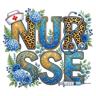 Decorative Nurse Word Art