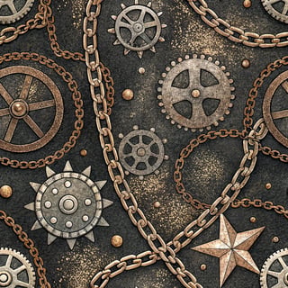 Dark Grunge Glam Metallic Pattern