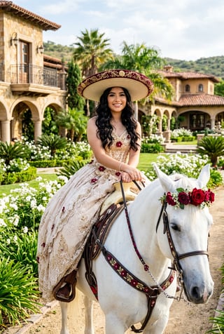 Quinceañera charra en rancho mexicano